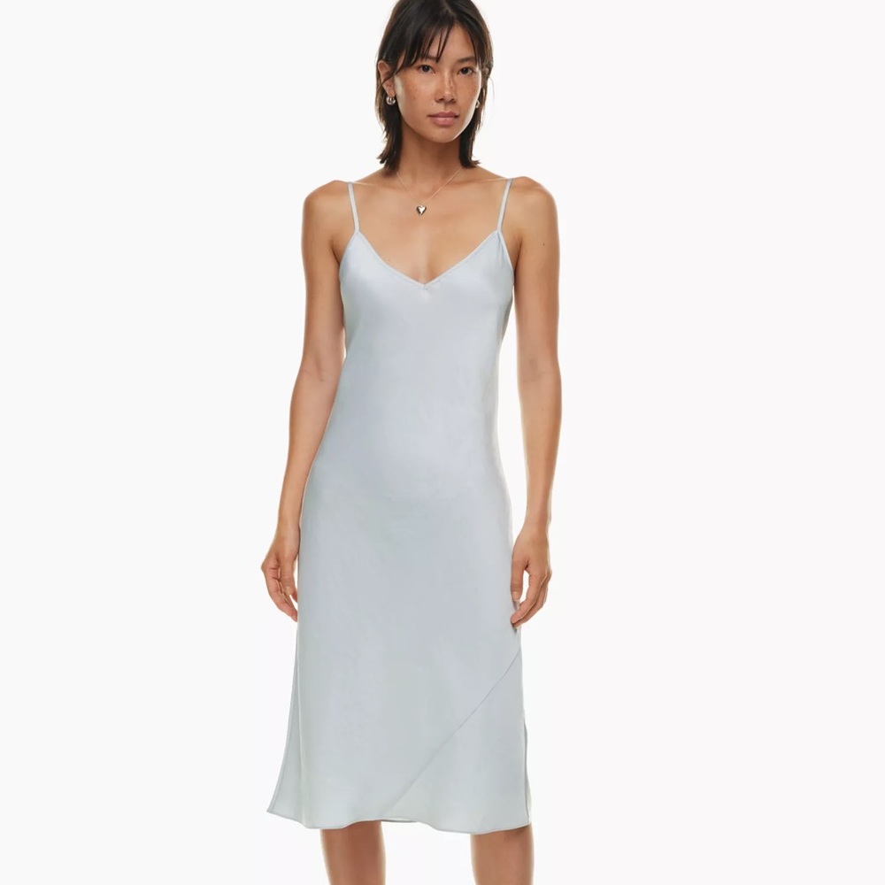 Aritzia Wilfred Only Slip Satin Midi Dress - Aura Blue (S)